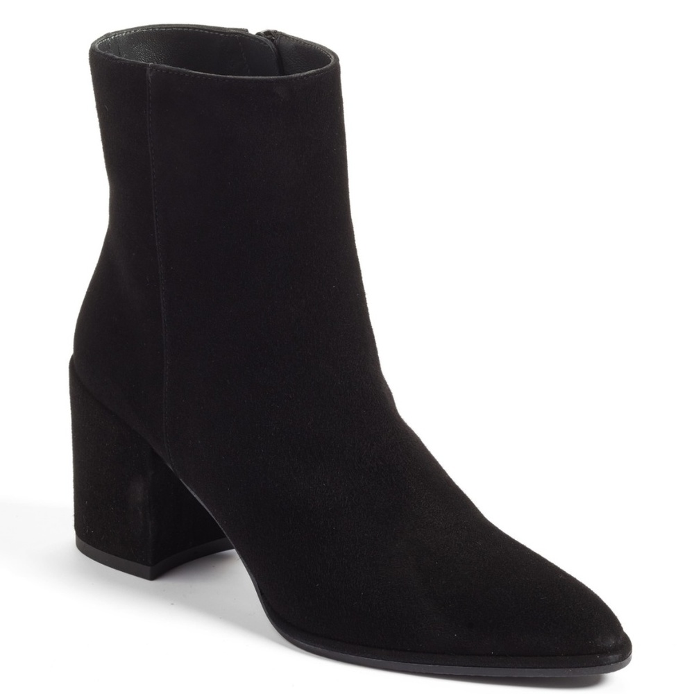 Stuart Weitzman Black Suede Ankle Boots